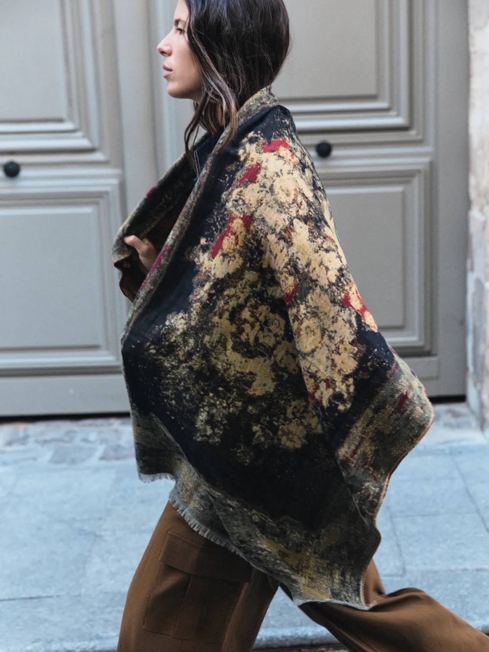 Zara TAPESTRY PRINT JACQUARD SCARF